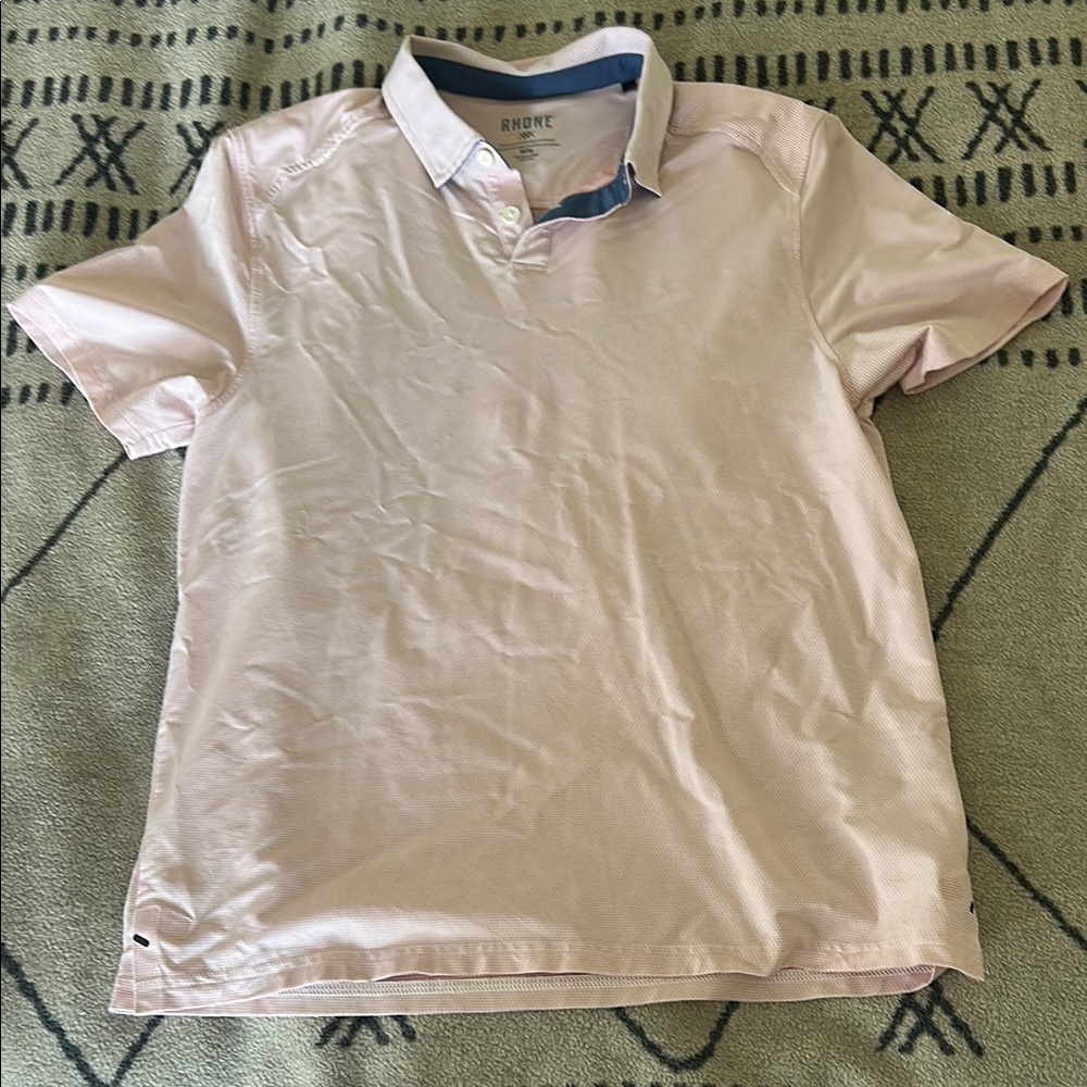 Rhone Men's Pink Polo Shirt